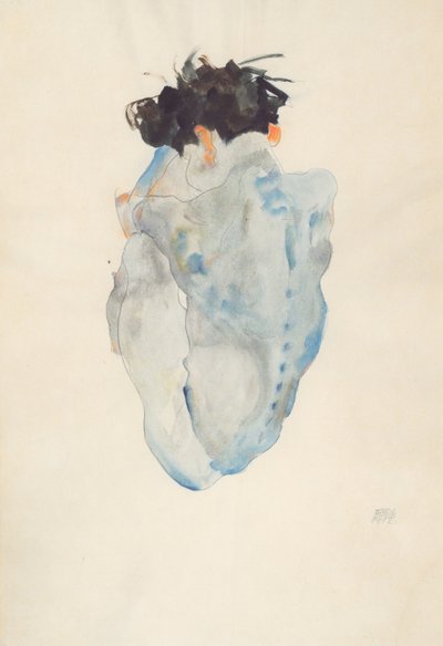 Crouching by Egon Schiele